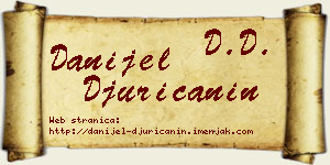 Danijel Đuričanin vizit kartica